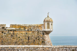 Europe, Portugal, Centro Region, Leiria District, Peniche, Fortaleza de Peniche, wall tower Europe, Portugal, Centro Region, Leiria District, Peniche, Fortaleza de Peniche, wall tower
